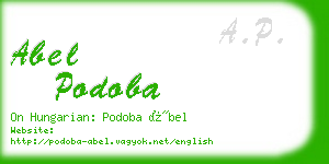 abel podoba business card
